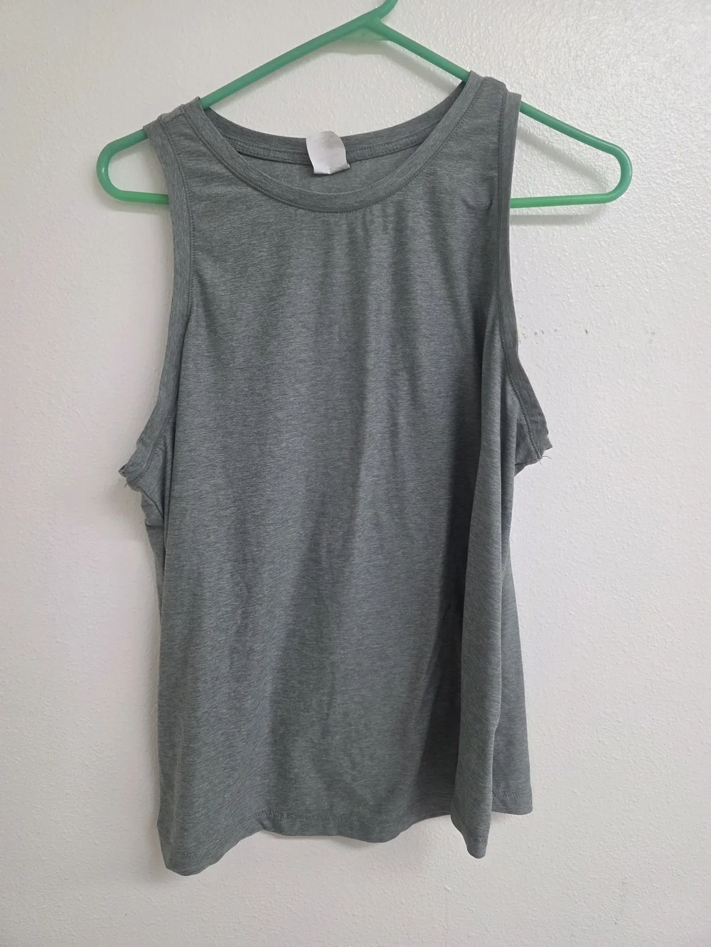 Athletic Works Gray Scoop Neck Tank Top (0691)